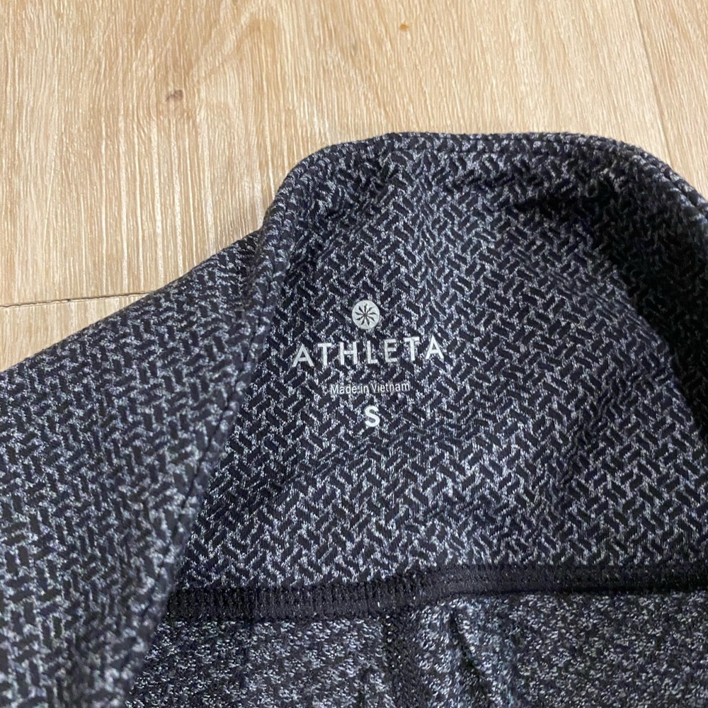 Athleta Herringbone gray black Leggings Small - Picture 3 of 3